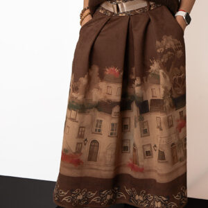 Brown Code Story Skirt