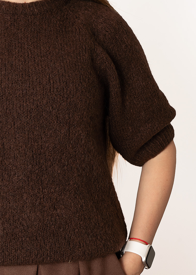 Alpaka Pullover in Braun